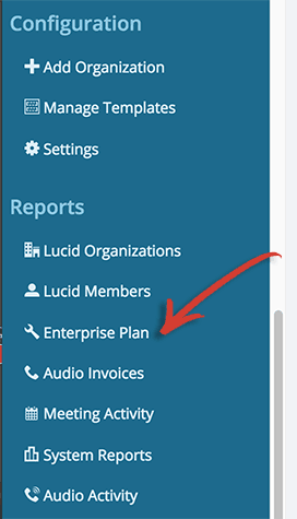 Screenshot of the Enterprise Plan link in the navigation