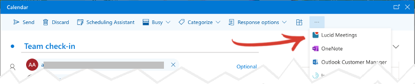 Opening the add in from Outlook