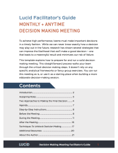 what is a decision making meeting making agenda