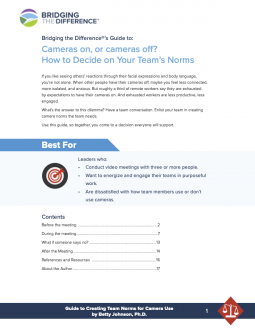 Cameras on, or cameras off? How to Create Team Norms